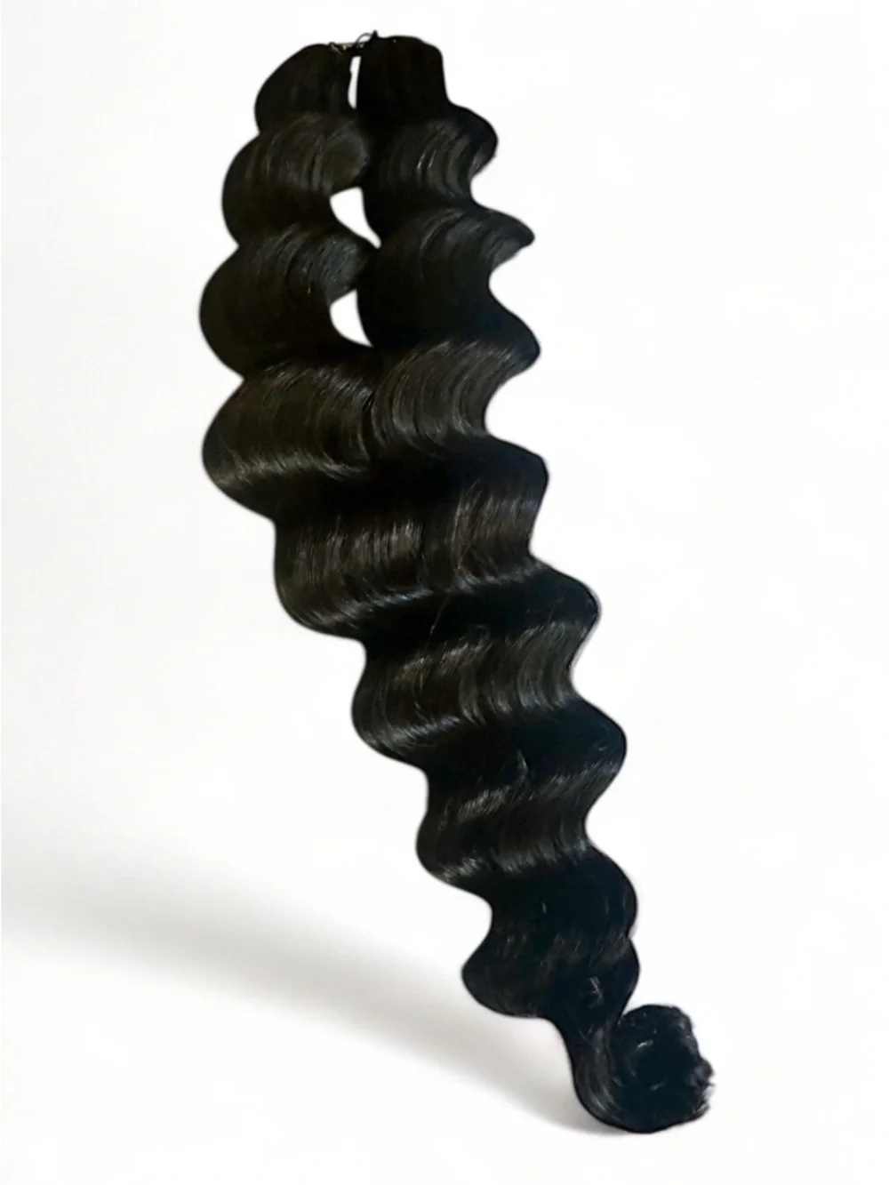 HUMAN HAIR Black Loose Deep Wave Crotchet Hair  Miracle Knots- Natural Black